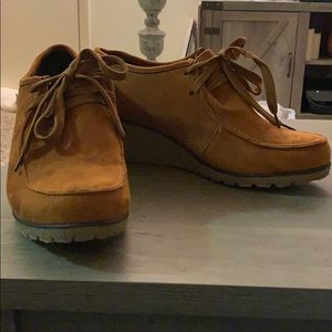 Avenue 11W wedge suede loafers